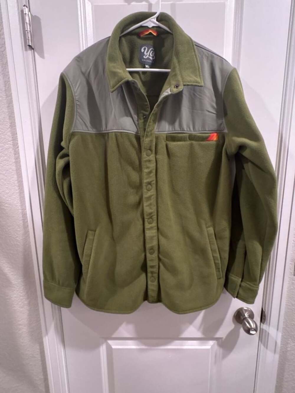 Yo Colorado Green Fleece Snap Shirt Jacket Size XL